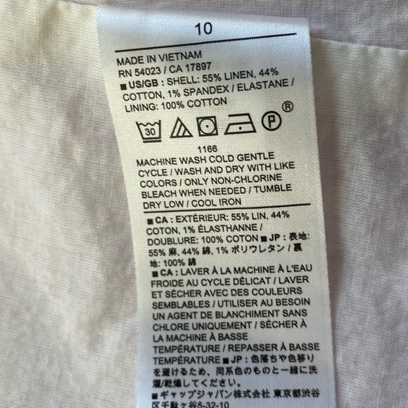 Banana Republic Cotton/Linen Suit Jacket in Pink sz 10 - Picture 7 of 7